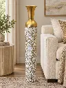 white-gold-fan-pattern-floor-vase-living-room.webp