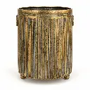 antique-gold-ribbed-cylinder-planter-studio.webp