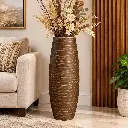Brown Textured Decorative Floor Vase — Living Room.webp