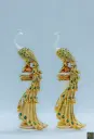 Medium Gold Peacock witg green Diamonds