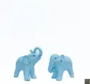 Sky Blue Ceramic Elephant 