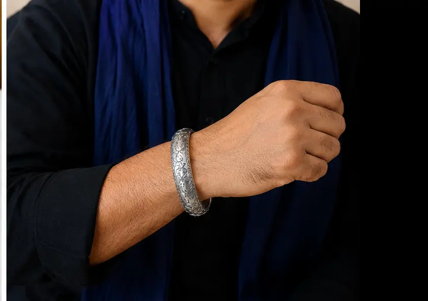 Engraved Sarbloh Kada
