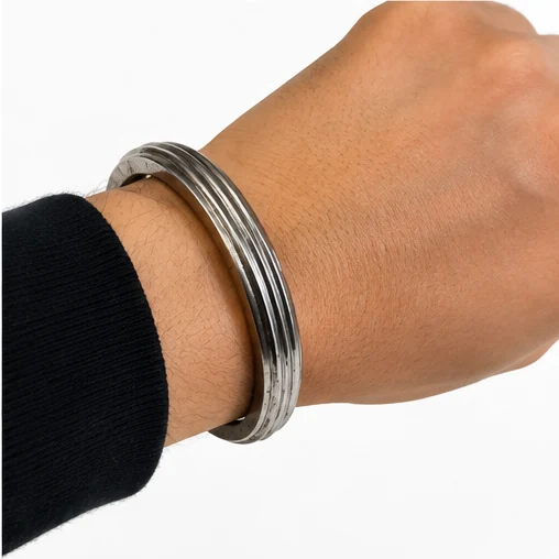 Grooved Sarbloh Kada
