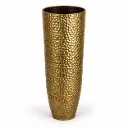 Tall Hammered Gold Floor Vase