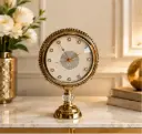 Vintage Gold & White Decorative Table Clock – 6921L